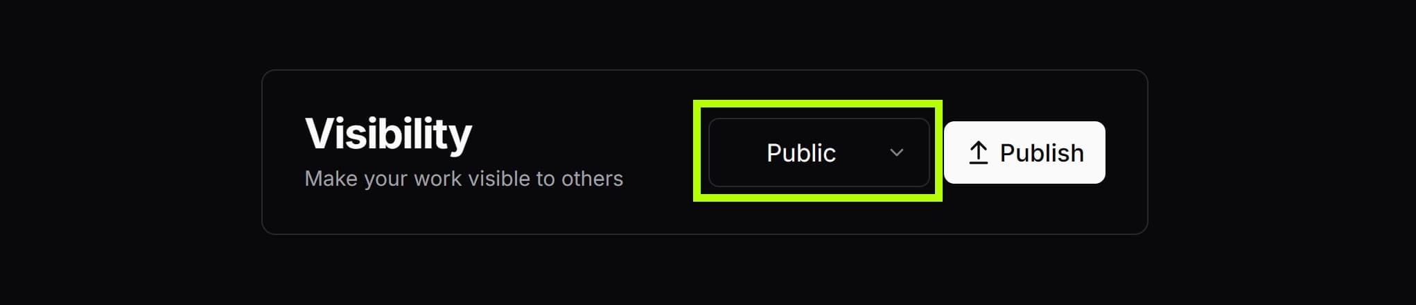 Visibility settings in Scorefolio
